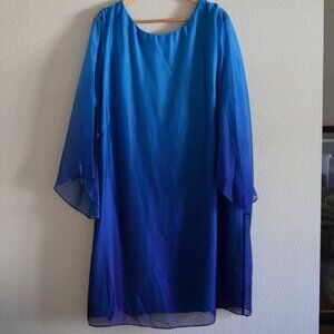 TAHARI Arthur S. Levine Ombre Dress in Blue Size 22W